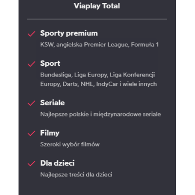 KodyOnline.pl | Viaplay Total 30 dni | 29,00 zł