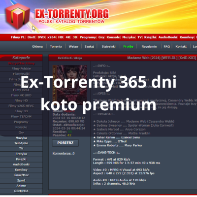 Ex-torenty.org konto premium 12 ms-c