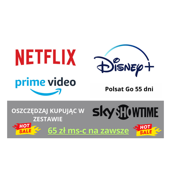 Netflix - Disney - Amazon Prime - Polsat Go 30-денний набір